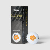 Orange Watercolor Poppy Golfball (Verpackungen)