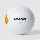 Orange Watercolor Poppy Golfball (Logo)