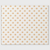 Orange Watercolor Pumpkin Fall Thanksgiving Geschenkpapier (Flach)