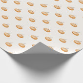 Orange Watercolor Pumpkin Fall Thanksgiving Geschenkpapier (Ecke)