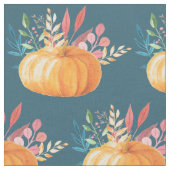 Orange Watercolor Pumpkin Herbstsaison Stoff (Nahaufnahme)