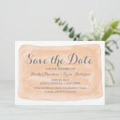 Orange Watercolor Save the Date einladen (Stehend Vorderseite)