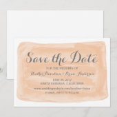 Orange Watercolor Save the Date einladen (Vorne/Hinten)