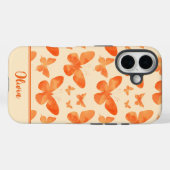 Orange Watercolor Schmetterlinge Case-Mate iPhone Hülle (Rückseite (Horizontal))