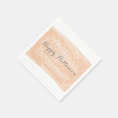 Orange Watercolor Spider WebHalloween Serviette (Ecke)