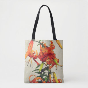Orange Watercolor Tiger Lilie 1 Tasche