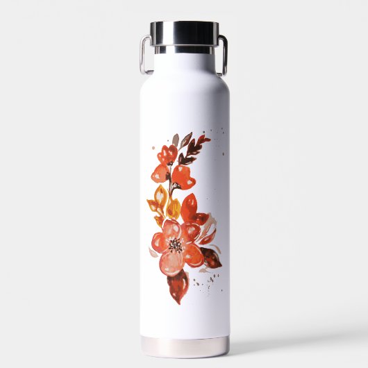 Orange Watercolor Trinkflasche (Vorne)