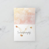 Orange Watercolor Vielen Dank Karte (Innenseite)