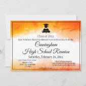 Orange Watercolor Wiedersehen Einladung (Vorderseite)