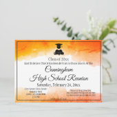 Orange Watercolor Wiedersehen Einladung (Stehend Vorderseite)