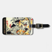 Orange Watercolorkunstfuchs-Illustrationszeichnen Gepäckanhänger (Vorderseite horizontal)