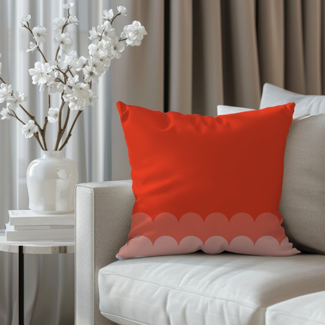 Orange Wave Simple Print Kissen (Von Creator hochgeladen)
