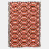 Orange Waves Decke (Vorderseite Vertikal)