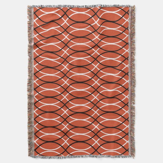 Orange Waves Decke (Vorderseite Vertikal)