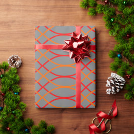 Orange Waves Geschenkpapier