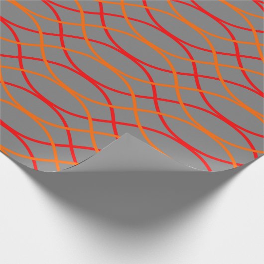 Orange Waves Geschenkpapier (Ecke)