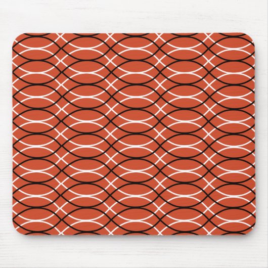 Orange Waves Mousepad (Vorne)