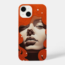 Orange Waves of Elegance Phone Case