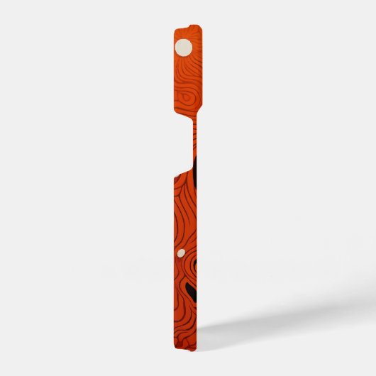 Orange Waves of Elegance Phone Case iPhone Hülle (Rechte Seite)