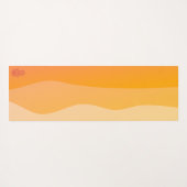 Orange Waves Simple Red Hamsa Personalisiert Yogamatte (Rückseite (Horizontal))