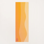 Orange Waves Simple Red Hamsa Personalisiert Yogamatte (Rückseite)