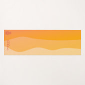 Orange Waves Simple Red Hamsa Personalisiert Yogamatte (Vorderseite (Horizontal))