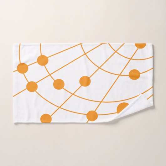 Orange Web Badhandtuch Set (Handtuch)