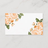 Orange Wedding Blume - Hochzeitsplattform Begleitkarte (Rückseite)