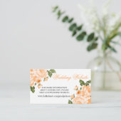 Orange Wedding Blume - Hochzeitsplattform Begleitkarte (Stehend Vorderseite)