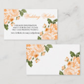 Orange Wedding Blume - Hochzeitsplattform Begleitkarte (Vorne/Hinten)