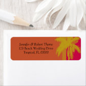 Orange Wedding Colors Palm Tree Labels (Insitu)