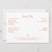 Orange Wedding Details