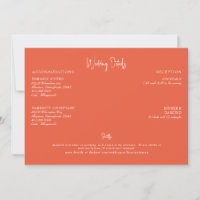 Orange Wedding Details II