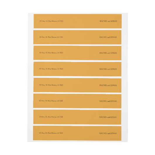 Orange Wedding Einladung (Bogen)