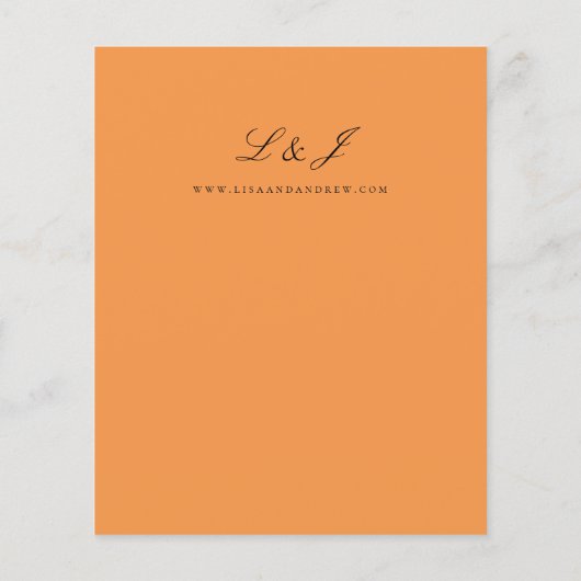 Orange Wedding Flyer (Hinten)