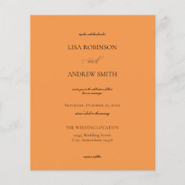 Orange Wedding Flyer