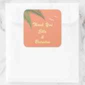 Orange Wedding Vielen Dank, Sticker (Tasche)