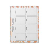 Orange Weekly Planer Custom Notizblock (Rotiert)