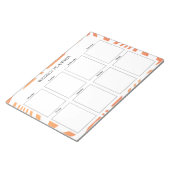 Orange Weekly Planer Custom Notizblock (angewinkelt)