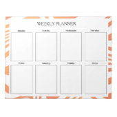 Orange Weekly Planer Custom Notizblock (Vorderseite)