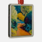 Orange Weg Silbernes Ornament (Rechts)