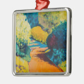 Orange Weg Silbernes Ornament (Links)