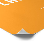 Orange Weightlift-Fitness Poster (Ecke)