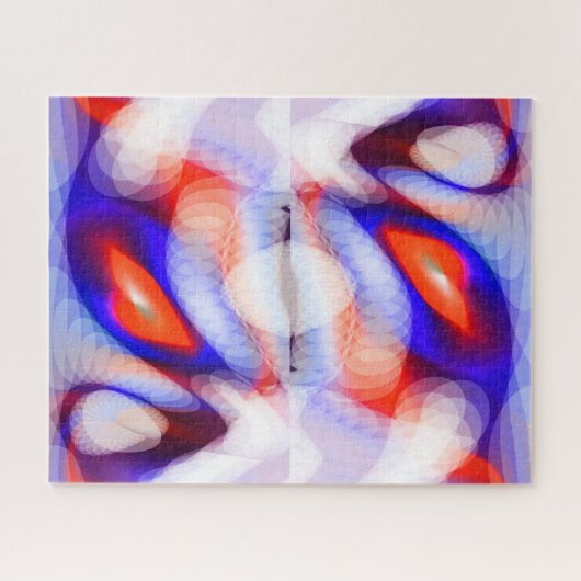 Orange Weihnachtslichtkunst Puzzle (Horizontal)