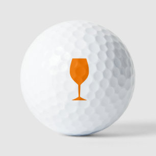 Orange Weinglas Golfball