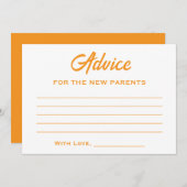 Orange Weiß hier kommt die Sonnendusche auf dem So Hinweiskarte (Vorne/Hinten)