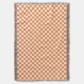 Orange-Weiß kariert Decke (Vorderseite Vertikal)