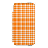 Orange-Weiß-Karomuster Incipio iPhone Geldbeutel-Hülle (Folio Vorderseite)