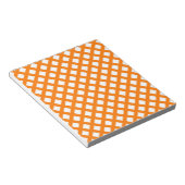 Orange-Weiß-Schachbrett-Diamantmuster Notizblock (angewinkelt)