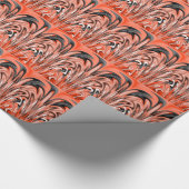Orange weiß und schwarz geschenkpapier (Ecke)